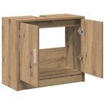 vidaXL Cabinet de Lavabo avec stockage Chêne artisanal 63 x 29 x 55 cm