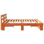 vidaXL Cadre de lit Marron 200 x 200 cm Bois massif en pin