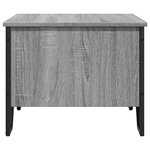 vidaXL Table basse sonoma gris 75x51x40 cm bois d'ingénierie