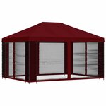vidaXL Abri de jardin avec parois 4 × 3 m Bordeaux Polyester et Acier