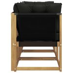 vidaXL Canapé d’extérieur milieu et coin avec coussin 3 Pièce Blanc