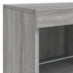vidaXL Buffet avec lumières LED sonoma gris 81x37x67 cm