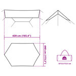 vidaXL Bâche de camping bleu 420x440 cm imperméable