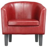 vidaXL Fauteuil rouge bordeaux similicuir