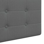vidaXL Tête de lit suspendue Gris foncé tissu