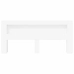 vidaXL Cabinet de Tête de Lit avec stockage Blanc Bois d’ingénierie