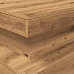 vidaXL Table basse avec lumières LED chêne artisanal 90x50x40 cm