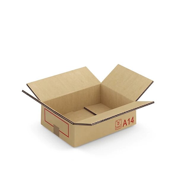 Caisse carton galia double cannelure avec rabats 40x30x15 cm (lot de 20)