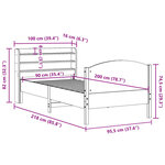 vidaXL Cadre de lit sans matelas cire marron 90x200 cm bois pin massif