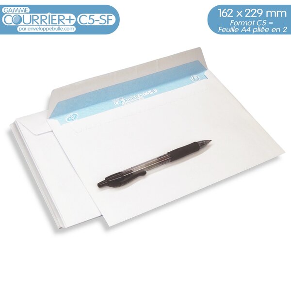 Enveloppes DIN C5 - Doublé Avec Papier De Soie - 100 G/m² - 229 X 162