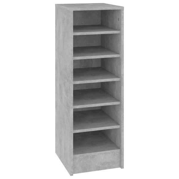 vidaXL Armoire à chaussures Gris béton 31 5x35x90 cm Bois d'ingénierie