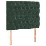 vidaXL Cadre de lit sans matelas vert foncé 100x200 cm velours