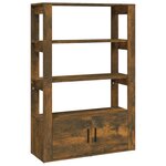vidaXL Buffet Chêne fumé 80x30x119 5 cm Bois d'ingénierie