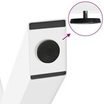 vidaXL Pieds de table basse en forme de X 2 pièces blanc 60 x (30-31) cm acier