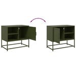 vidaXL Meuble TV vert olive 68x39x60 5 cm acier