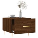 vidaXL Table basse Chêne marron 50x50x40 cm Bois d'ingénierie