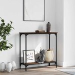 vidaXL Table console chêne marron 75x30 5x75 cm bois d'ingénierie