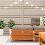 vidaXL Repose-pied de jardin cire marron 62x63 5x32 cm bois pin massif