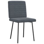 vidaXL Chaises à manger lot de 6 gris foncé velours