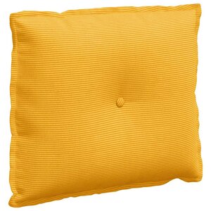vidaXL Coussin de Dos Jaune clair 60 x 50 cm Tissu en velours côtelé