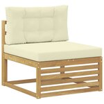 vidaXL Ensemble de canapés d'extérieur 7 pc Blanc et crème Polyester
