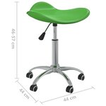 vidaXL Tabouret de salon et spa Vert Similicuir