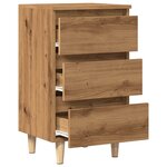 vidaXL Table de chevet chêne artisanal 40x35x69 cm bois d’ingénierie