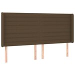 vidaXL Sommier à lattes de lit matelas et LED Marron foncé 180x200cm