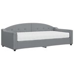 vidaXL Lit de jour avec matelas gris clair 90x200 cm tissu