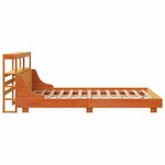 vidaXL Cadre de lit sans matelas cire marron 120x200cm bois pin massif