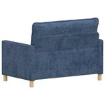 vidaXL Canapé Bleu 126 x 81 x 87 5 cm Polyester