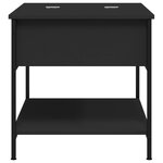vidaXL Table basse noir 70x50x50 cm bois d'ingénierie et métal