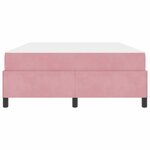 vidaXL Cadre de lit avec matelas Rose 140 x 190 cm tissu