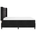 vidaXL Lit à ressorts avec matelas avec LED Noir 180 x 200 cm Velours