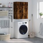 vidaXL Armoire murale chêne fumé 69 5x34x90 cm