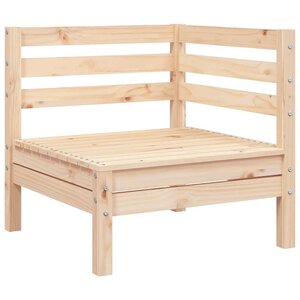 vidaXL Canapé d'angle de jardin bois de pin massif