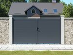 Portail aluminium "marc" - 349.5 x 180.9 cm - gris