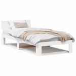 vidaXL Cadre de lit Blanc 80 x 200 cm Bois de pin massif