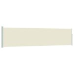 vidaXL Auvent latéral rétractable de patio 120x500 cm Crème