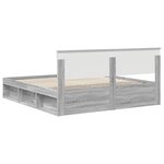 vidaXL Cadre de lit Gris Sonoma 200 x 200 cm Bois d'ingénierie
