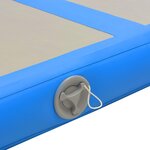 vidaXL Tapis gonflable de gymnastique avec pompe 400x100x10cm PVC Bleu
