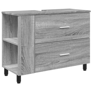 vidaXL Unité de vanité de salle de bain Sonoma gris 80 x 35 x 60 cm