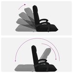 vidaXL Fauteuil de sol ajustable Noir Tissu