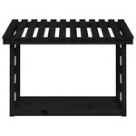 Vidaxl support pour bois de chauffage noir 108x64 5x78 cm bois de pin