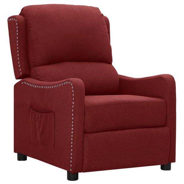 vidaXL Fauteuil inclinable Rouge bordeaux Tissu