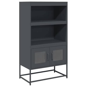 vidaXL Buffet haut anthracite 68x39x123 cm acier