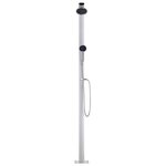 vidaXL Douche de jardin avec base gris 220 cm Aluminium