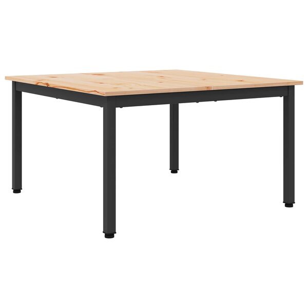 vidaXL Table basse Naturel 80 x 80 x 45 cm Bois de pin massif