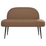 vidaXL Banc rembourré avec dossier Cappuccino 110 x 60 x 76 cm