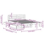 vidaXL Cadre de lit sans matelas blanc 120x190 cm bois de pin massif